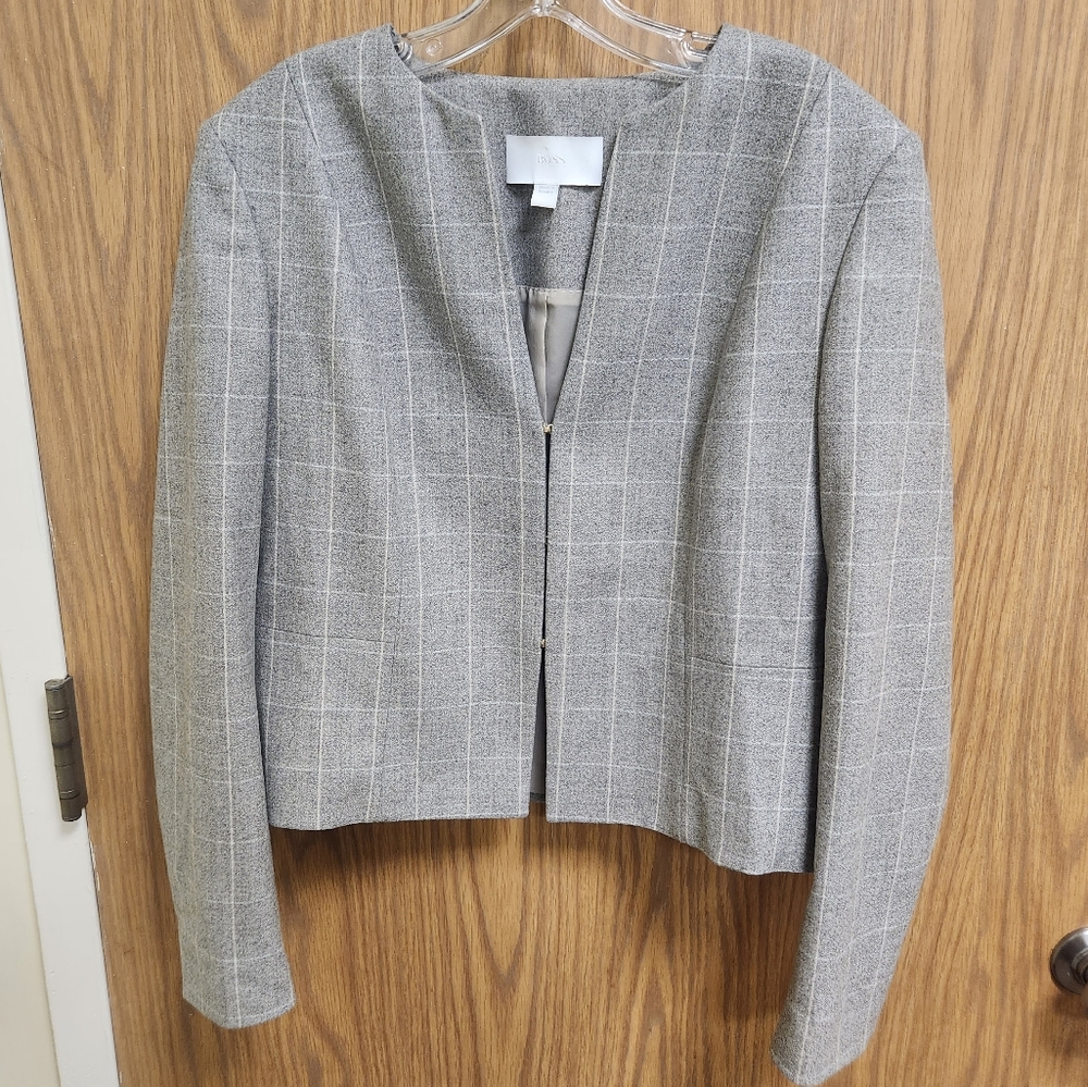 Hugo Boss plaid blazer jacket US Sz 12